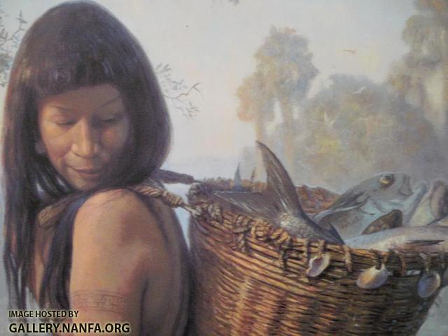 Indian Woman & Fish Basket