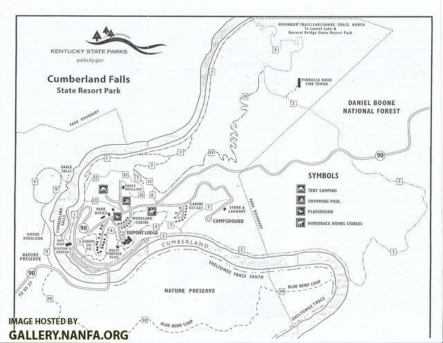 Cumberland Falls Map