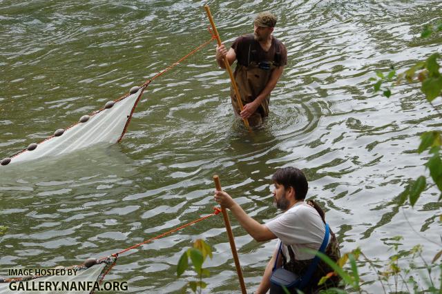 Uland and Dustin with bag seine