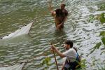 Uland and Dustin with bag seine